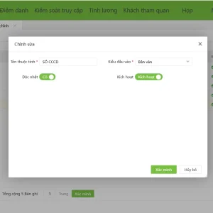 Hướng dẫn tạo thuộc tính số CCCD trên ZKBio Time